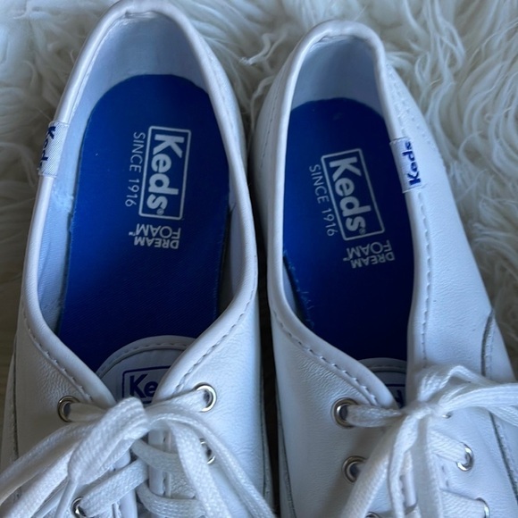 Keds Women's Champion Originals Tennis Leather, Dream foam,White,Size 7W - Picture 3 of 9